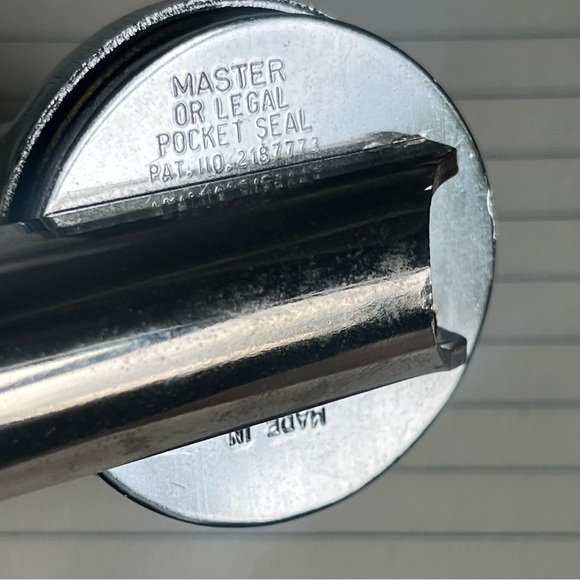 Dwight & M H Jackson Supply Co Vintage Pocket Seal Stamp Press Tool Chicago USA - Picture 6 of 8